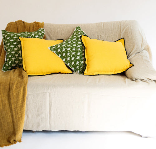 Cushions laid out in an aesthetic setting for inspiration